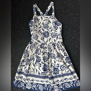 Polo by Ralph Lauren Blue and White Pleated Sundress